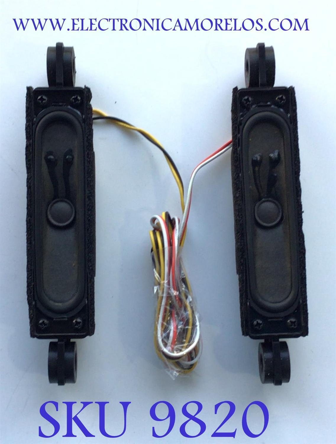 KIT DE BOCINAS PARA TV JVC ( 2 PZ ) / NUMERODE PARTE 305-00233C00 / 03351006A652 / 6Ω 10W / A13H03 / A13H28 / MODELO EM32TS